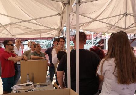 Imagen Autoridades de la provincia visitan, junto al consejero de Fomento, a los trabajadores y voluntarios en el incendio del Real Sitio