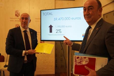 Imagen La Diputación presenta un presupuesto de 59.470.000 euros para 2020 en el que las inversiones en la provincia crecen un 20%