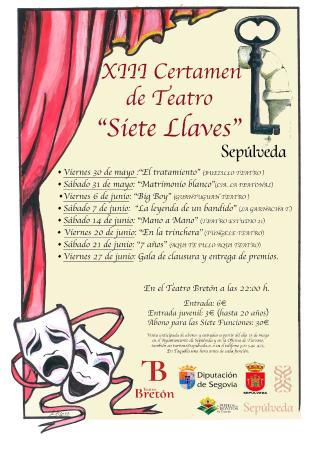 Imagen Seleccionadas las obras que participarán en el XIII Certamen de Teatro Aficionado “Siete Llaves”  de Sepúlveda