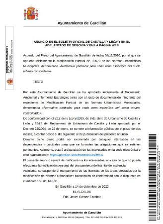 Imagen Modificación Puntual de las Normas Urbanísticas Municipales