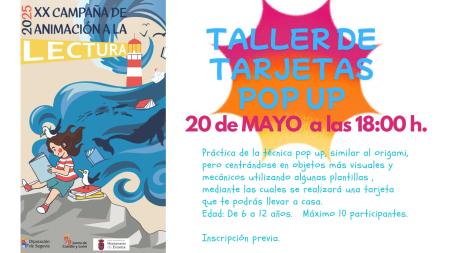 Imagen TALLER DE TARJETAS POP UP