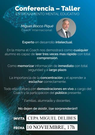 Imagen CONFERENCIA  - TALLER ENTRENAMIENTO MENTAL EDUCATIVO.