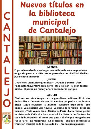 Imagen Nuevos títulos en la biblioteca municipal
