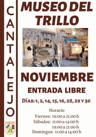 Imagen Museo del Trillo. Horario de apertura en Noviembre de 2025