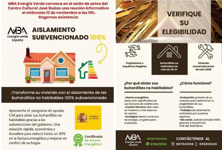 Imagen Aislamiento subvencionado. Reunión informativa