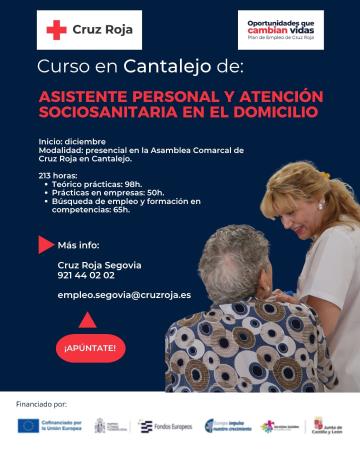Imagen Curso Asistente personal y atención sociosanitaria en Cantalejo