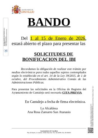 Imagen Solicitud de bonificación del IBI
