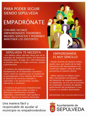 Imagen Para poder seguir siendo Sepúlveda: EMPADRÓNATE