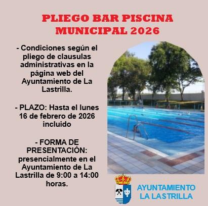 Imagen Licitación del bar de la piscina municipal 2026