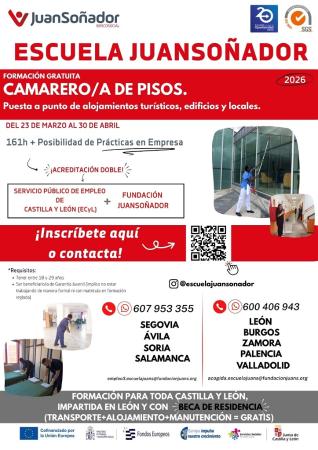 Imagen Curso de camarero de pisos en la Escuela Juansoñador