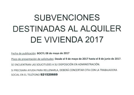 Imagen SUBVENCIONES DESTINADAS AL ALQUILER DE VIVIENDA 2007