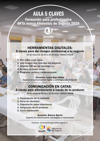 Imagen: AULA 5 CLAVES 2026: Formación para profesionales de la marca Alimentos de Segovia