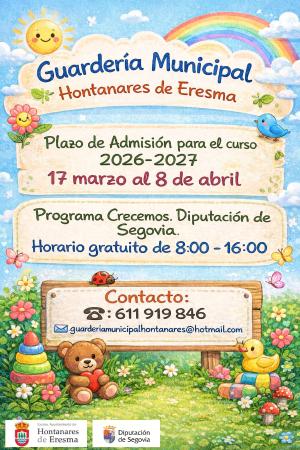 Imagen ADMISIÓN GUARDERÍA MUNICIPAL HONTANARES DE ERESMA
