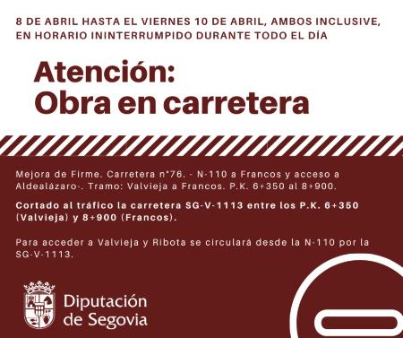 Imagen La Diputación mejora el firme de la SG-V-1113 entre Valvieja y Francos,...