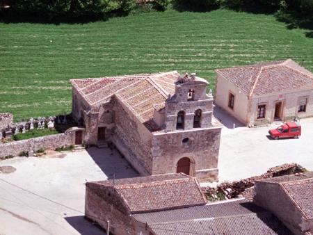 Vista aérea de la iglesia