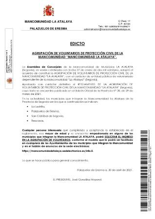 Imagen PROTECCIÓN CIVIL MANCOMUNIDAD LA ATALAYA