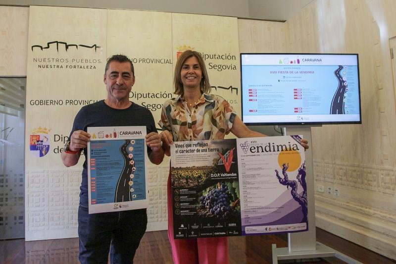 Valtiendas celebra su XVIII Fiesta de la Vendimia con el vino y los productos de Alimentos de Segovia como protagonistas