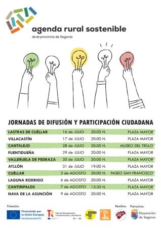 Jornadas de difusión y participación ciudadana en la Agenda Rural Sostenible de la Diputación de Segovia