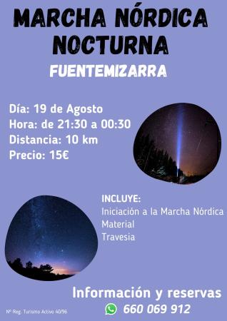 Marcha nórdica nocturna en Fuentemizarra