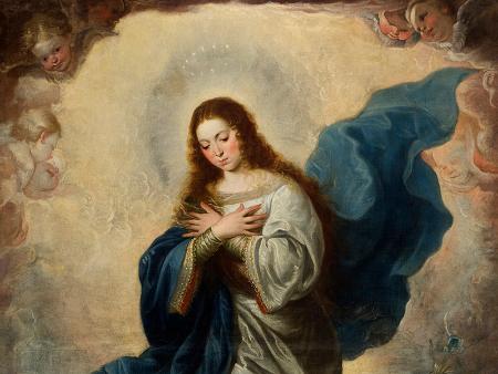 El lienzo 'La Inmaculada Concepción', propiedad de la Diputación, se expone desde hoy en la muestra 'Mateo Cerezo el Joven,...