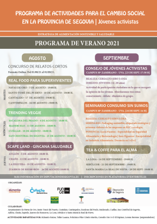 La Diputación de Segovia impulsa un programa de verano para fomentar un cambio social
