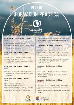 Alimentos de Segovia: Plan de formación práctica