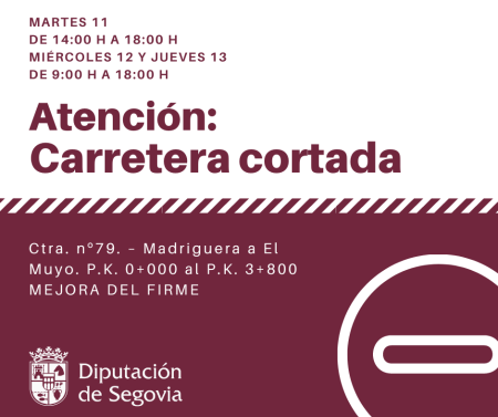 Los equipos de Infraestructura y Obras de la Diputación procederán a la mejora del firme de la carretera entre Madriguera y El Muyo, para lo...