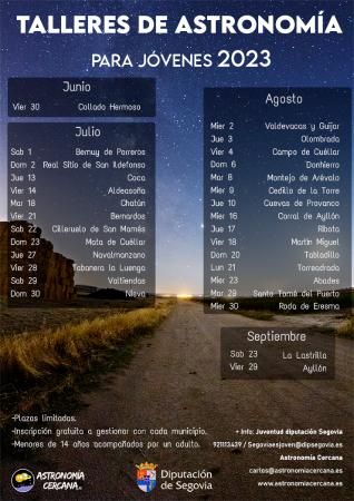 El Servicio de Juventud de la Diputación y Astronomía Cercana vuelven a proponer a los jóvenes de la provincia talleres para conocer el cielo...