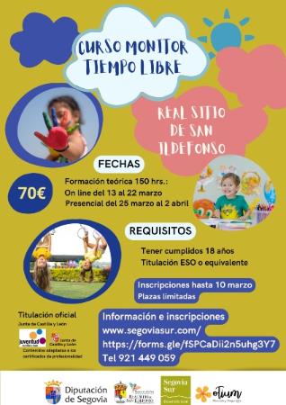 La Diputación de Segovia ofertas tres cursos de monitor de Ocio y Tiempo Libre para los jóvenes de la provincia en Boceguillas, Cuéllar y el...