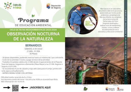 RUTAS 2023 - 2024 OBSERVACION NOCTURNA DE LA NATURALEZA II BERNARDOS