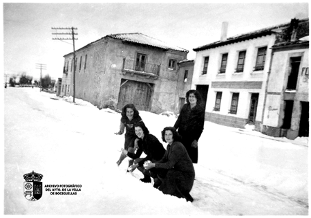 Día de nieve en la calle Bayona