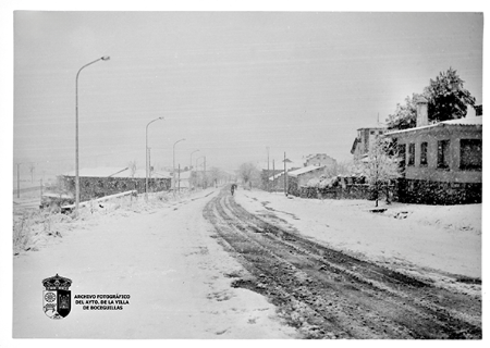 Calle Bayona, vista desde la actual ferretería, dirección norte (1973)