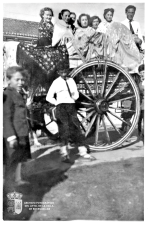 Carrozas en la plaza de España