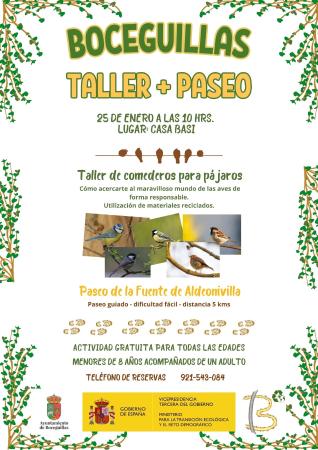 Imagen TALLER COMEDERO PÁJAROS + PASEO