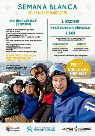 La Diputación vuelve a colaborar con la Fundación Caja Rural para la difusión de la actividad propuesta para la Semana Blanca
