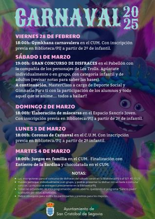Imagen PROGRAMACIÓN CARNAVAL 2025